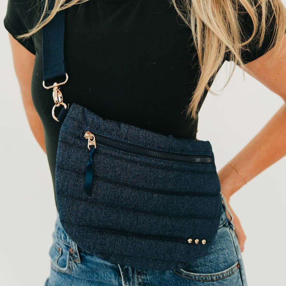 Jolie Puffer Crossbody Bag Dark Denim
